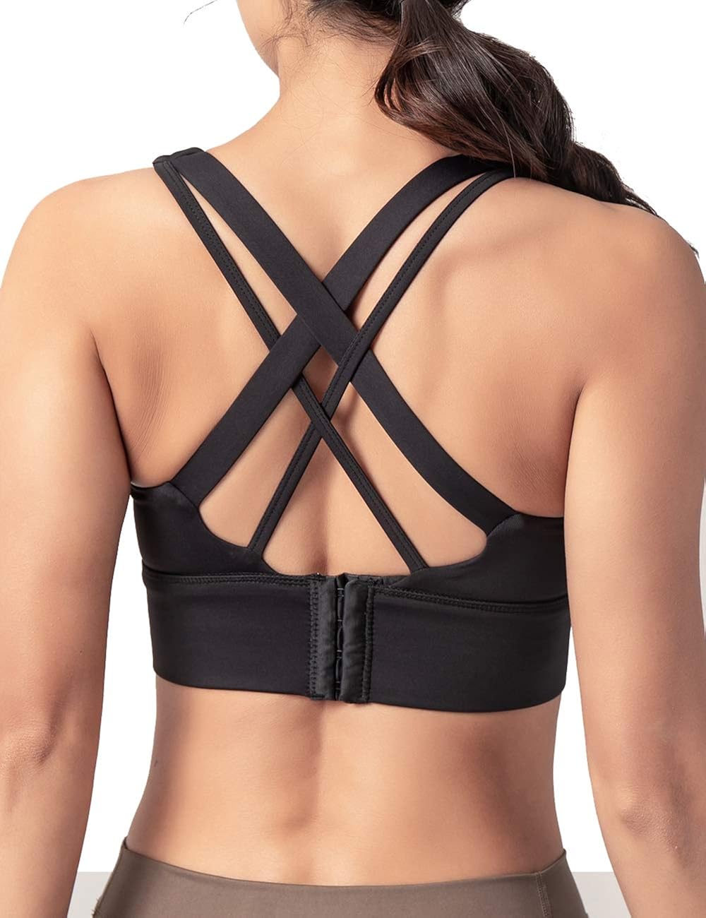 Strappy Sports Bras for Women High ImpactSexy Padded Activewear Tops