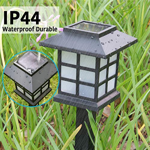 Solar Outdoor Lights Waterproof for Yard, LED Decorative Landscape Lawn Garden Light Outside for Pathway Patio Driveway Walkway Porch, Auto On/Off - 2 Pack Cool White