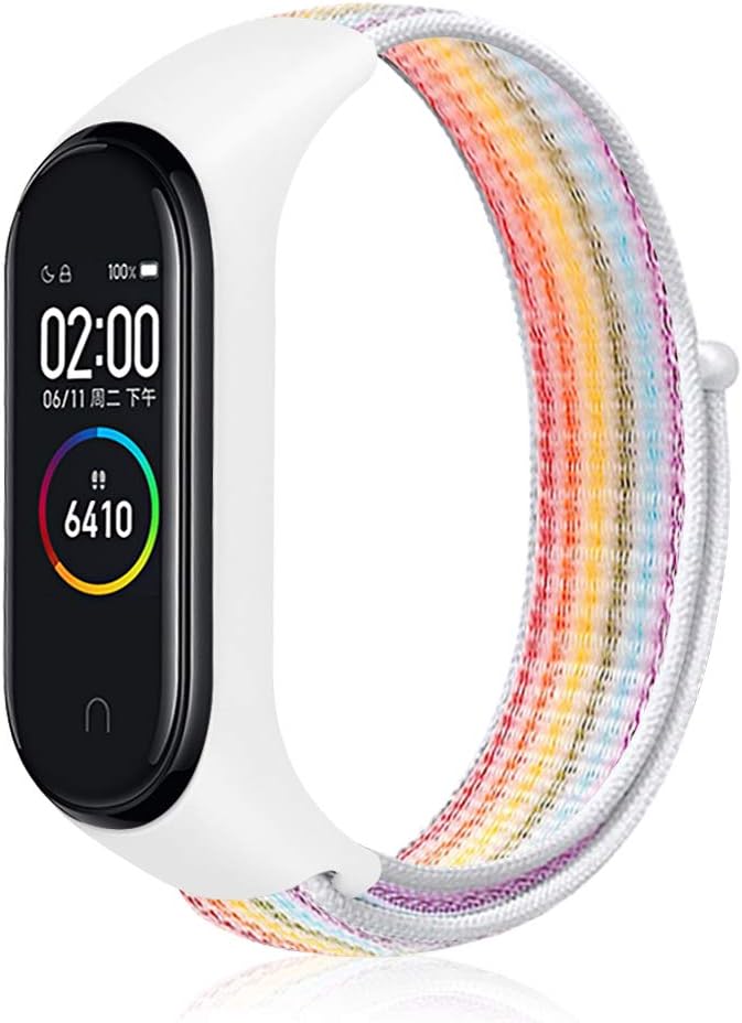 XIHAMA Strap for Xiaomi mi band 4 / mi band 3, Nylon Fabric Replacement Band Fitness Wristband Bracelet (colorful)