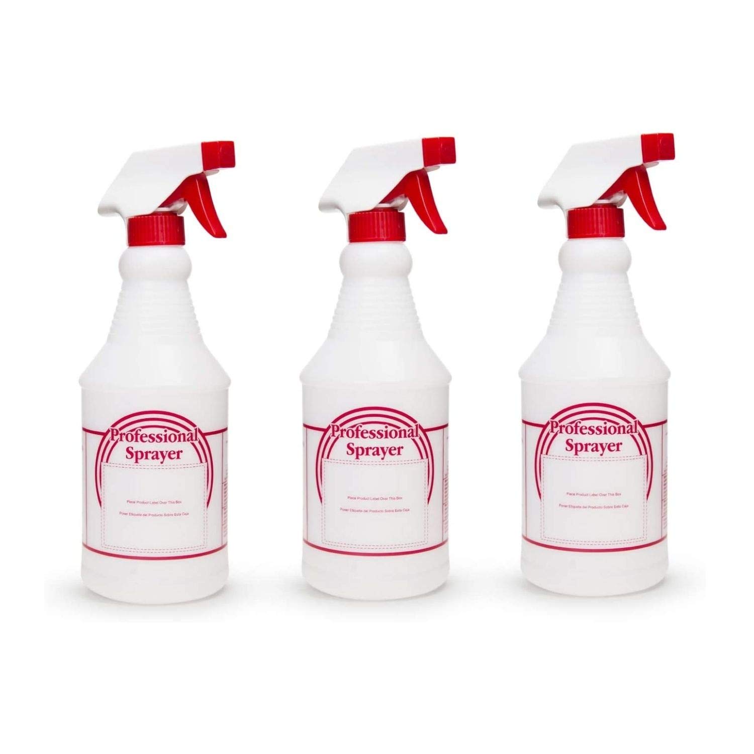 Houseables Spray Bottles, 24 OZ, 3 Pack, Noclog, Leakproof Adjustable