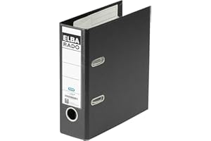 ELBA Rado plast folder, DIN A5 high, back width: 75 mm, black pack = 1