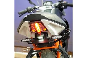 Motoaggrandize Compact Tail Tidy | License plate holder for KTM RC 125 | 200 | 390 [Compatible With compact Number Plates only] | Colour: Matte Black