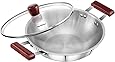 Hawkins Triply 3 mm Stainless Steel Deep Fry Pan 2.5 LTR with Lid, Silver (SSD25G), Standard