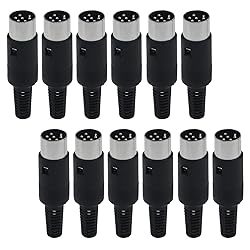 Antrader DIN 6-Pin Male Plug Connector Solder Cable