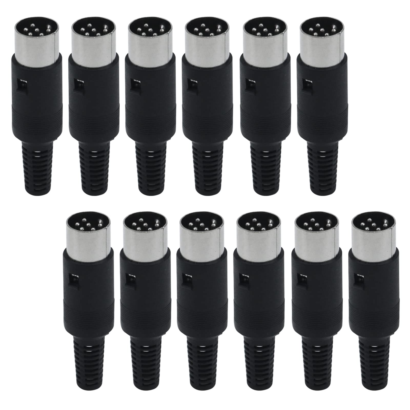 Antrader DIN 6-Pin Male Plug Connector Solder Cable