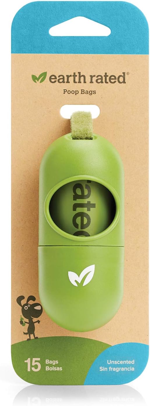 Earth Rated Dog Poop Bags Dispenser, Dog Poop Bag Holder Includes 1