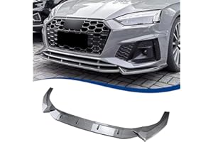 XPHAZZ Front Bumper Lip Compatible with Audi A5 S5 4-Door Sportback (Carbon Fiber Pattern, 2021-2024 8W6 Facelift Model)