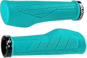 SOLODRIVE Ergonomic Design Mountain Bike Grips, Comfortable Bicycle Handlebar Grips, Single Lock-on and Non-Slip MTB Handle, Fit MTB, E-Bike, Hybrid, Scooter