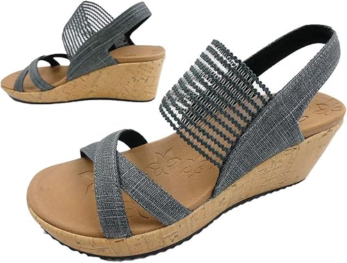 Amazon スケッチャーズ 厚底 ウェッジヒール サンダル レディース Skechers スケッチャーズ ファッション サンダル