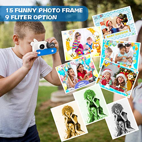 Kinderkamera,Kinder Digitalkamera Spielzeug 2 Zoll HD-Bildschirm 1080P Kinder Fotoapparat Tragbar Videokameras Kamera… – Bild 4