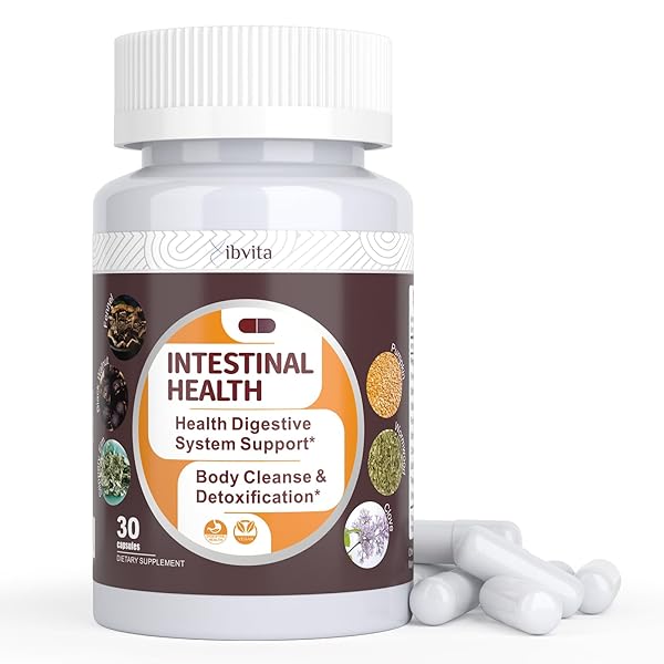 VIBVITA GUT HEALTH CLEANSE DETOX CAPSULES – INTESTINAL CLEANER WITH WORMWOOD, BLACK WALNUT, GARLIC BULB, CLOVE SUPPORT COLON CLEANSER & DIGESTION SYSTEM FOR WOMEN & MEN, 30 CAPS