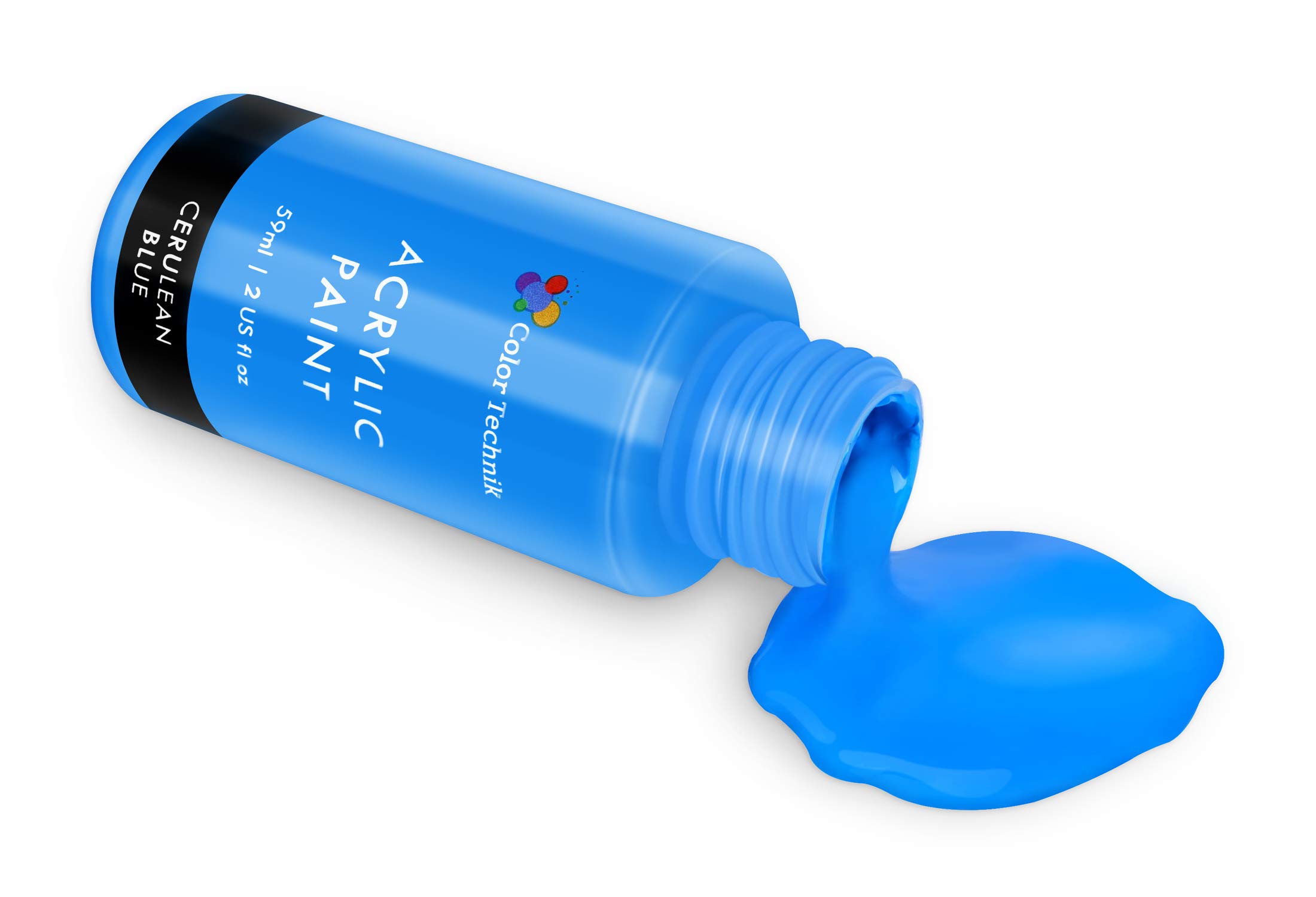 Acrylic Paint Set by Color Technik, Artist Quality, Large Set 18x59ml