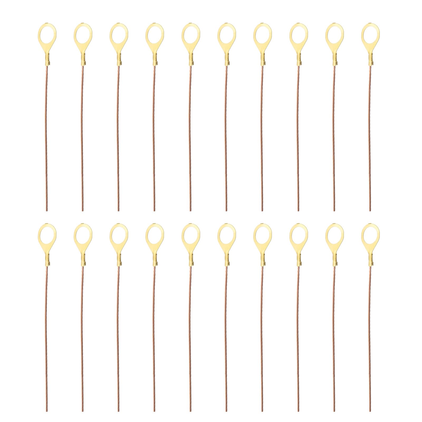PATIKIL 12 Inch 18 AWG Bronze Copper Grounding Wire, 20 Pcs with Lugs, Higher Tensile Strength, Ideal for Lighting Fixtures