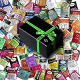 Tea Bags Sampler Assorted Flavors Of Bigelow, Twinings & Stash Teas, Packed In Luxurious Gift Box (90 Count)