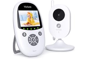 BAIKI Baby Monitor with Camera, Pet Smart Camera with 2-Way Talk, Motion Tracking, Motion and Sound Detection, 2.4" TFT Display Home Security Cam,Indoor