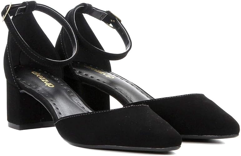 scarpin drezzup salto baixo bico fino