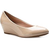 Olivia K Women's Close Round Toe Low Wedge Glitter Rhinestone Comfort