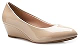 Olivia K Women's Close Round Toe Low Wedge Glitter