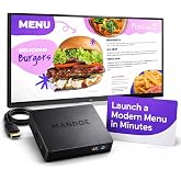 Mandoe Essentials Digital Signage Player for Restaurants &amp; Business | Plug &amp; Play, AI content creation, HDMI connectivity, Multi-screen support, Remote management, Offline playback