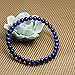 Amandastone Natural Blue Lapis Crystal 6mm Round Beads Stretch Bracelet 7 Inch