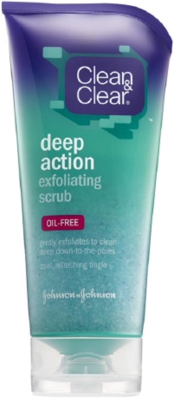 CLEAN & CLEAR Deep Action Exfoliating Scrub Oil-Free 5 oz (9 Pack)