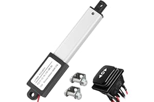 SZAWINLI AWINLI Mini 12V Linear Actuator 2" Stroke,180N/40.5Lbs Speed 5mm/s Waterproof Micro Electric Actuator with Instantaneous Switch Mounting Bracket for Home Automation,Fan Blades (50mm)