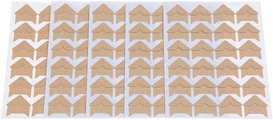 TUANTUAN 120 Pcs Self Adhesive Paper Photo Foto Corner Stickers for DIY Scrapbooking, Picture Album, Personal Journal, Dairy