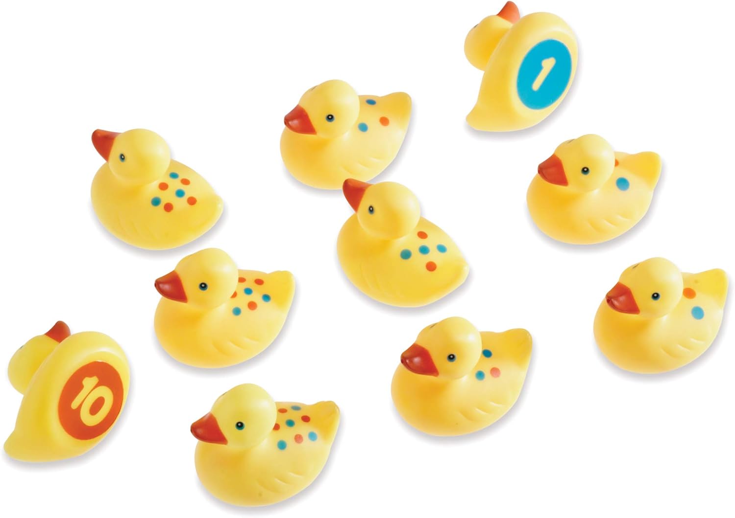 numbered rubber ducks