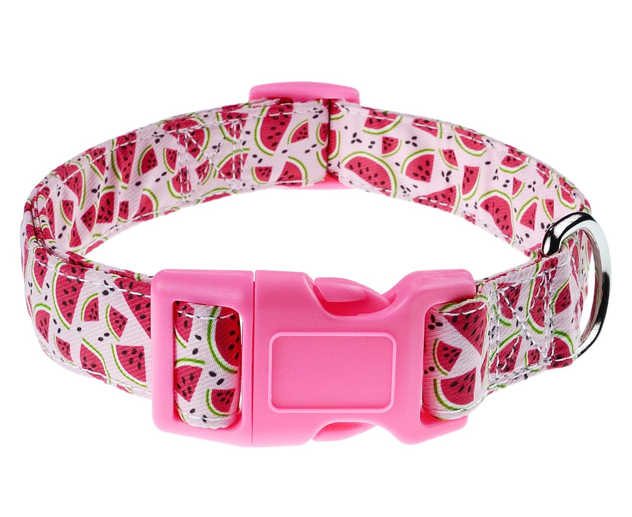 YLrank Dog Collars with Floral Flower Watermelon Patterns - Soft Adjustable Fancy Floral Dog Collars for Small Medium Large Dogs - Cute Design for Boys Girls Male Female Dog Pet Collar(Watermelon,XS)