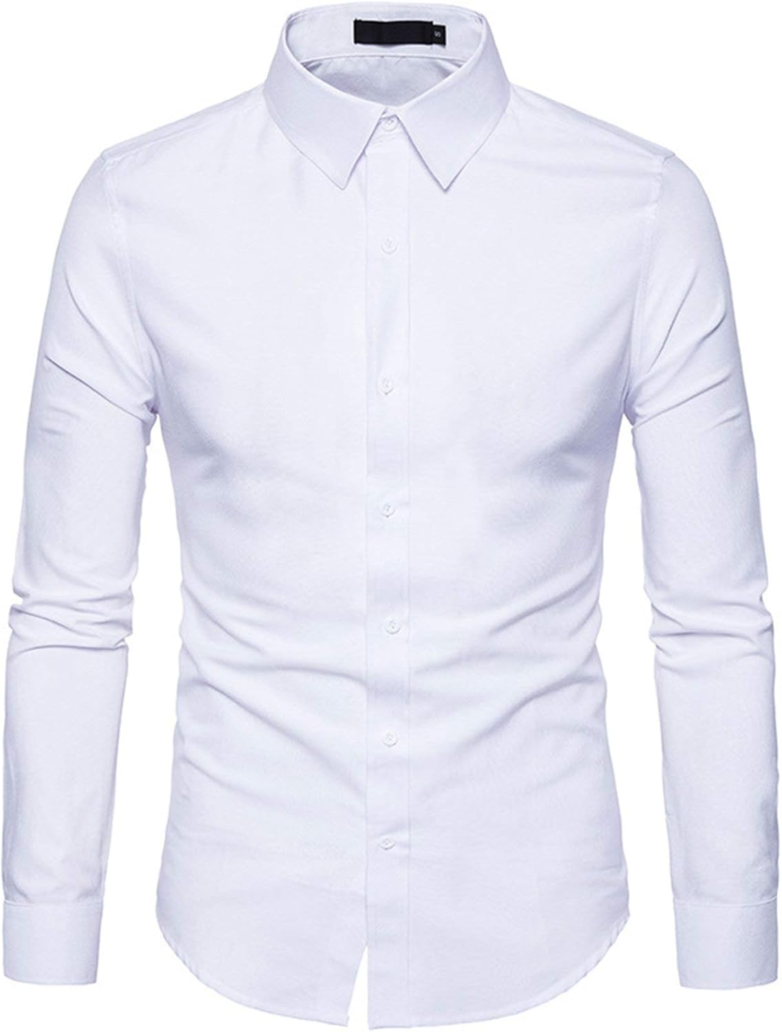 Mens Dress Shirts Bamboo Fiber Slim Fit Long Sleeve Casual Button Down