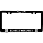 NC State Wolfpack Alumni Engraved Metal License Plate Frame Officially Licensed Black