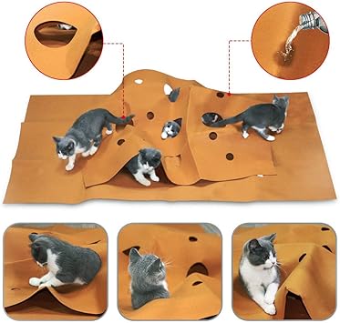 Beiguoxia Tapis De Jeu En Feutrine Pour Chat Amazon Fr Hygiasne Et Soins Du Corps