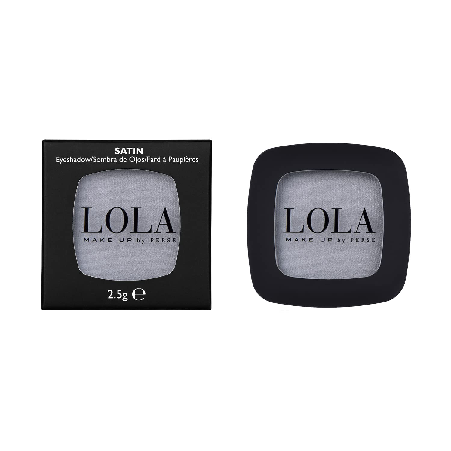 LOLA Mono Makeup Eyeshadow with Natural Ingredients and High Coverage Satin Eye Shadow for Women Vegan and Cruelty-Free Eye Makeup Cosmetic Palette for All Skin Types, Pale Grey Satin (015)