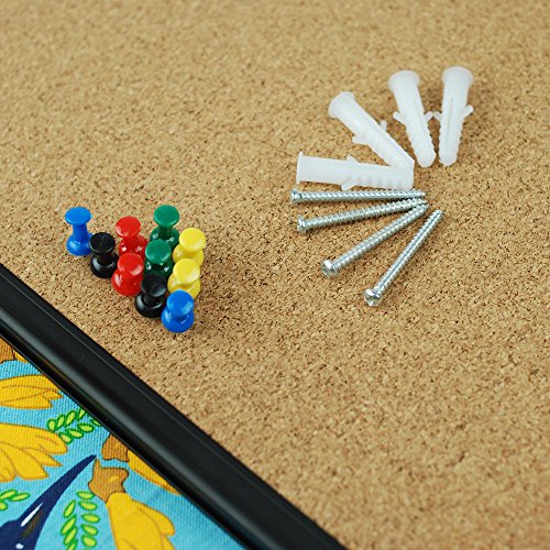 Lockways Dry Erase Board Cork Bulletin Board Combination,36 x 24 Inch Combo Board, Black Aluminium Frame