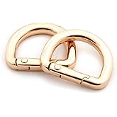 Loosco Metal D-Rings, 10 PCS Spring Opening Purse Making Clip Key Ring Holder