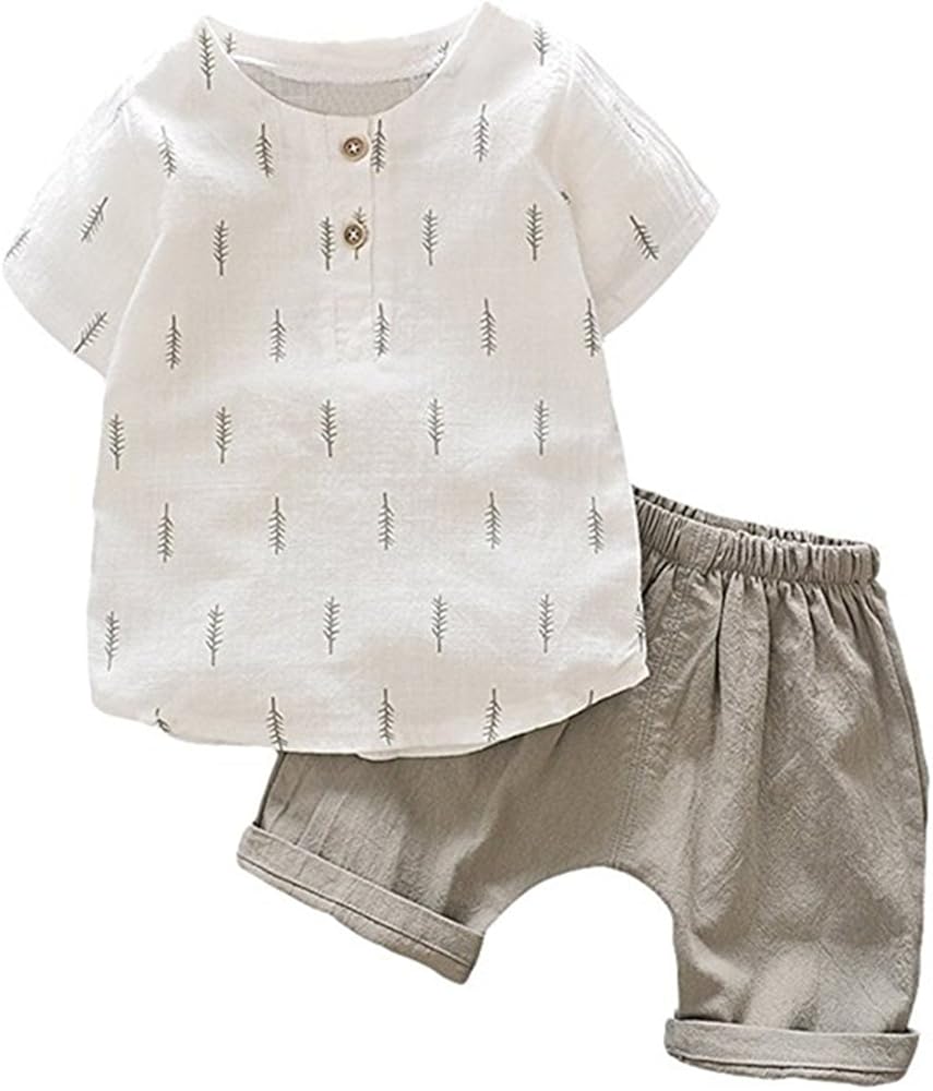 baby boy white linen pants