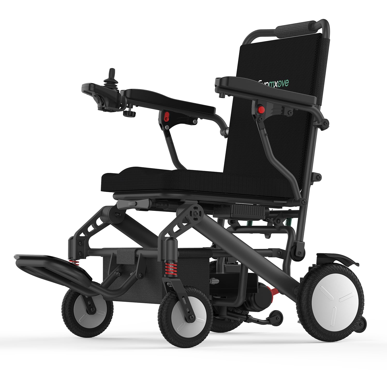 Photo 1 of Supmxove All Terrain Lightweight Foldable Electric Wheelchair for Adults, 2 Quiet Brushless Motors, High-Capacity Lithium-Ion Battery, Aviation Certified (Black) - Ideal for Indoor & Outdoor Mobility