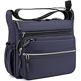 Mudono Messenger Bag for Men Nylon Waterproof Shoulder Bag Multi-pocket Crossbody Bag Daily Travel Bag Lightweight Satchel