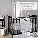 Grey Zig Zag Print 100% Cotton Padded Crib Rail Guard by The Peanut Shell