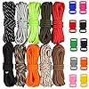 Zacro-400lb-Survival-Paracord-Combo-Crafting-Kits-in-10ft-in-10-Colors-with-Pack-of-10-Buckles