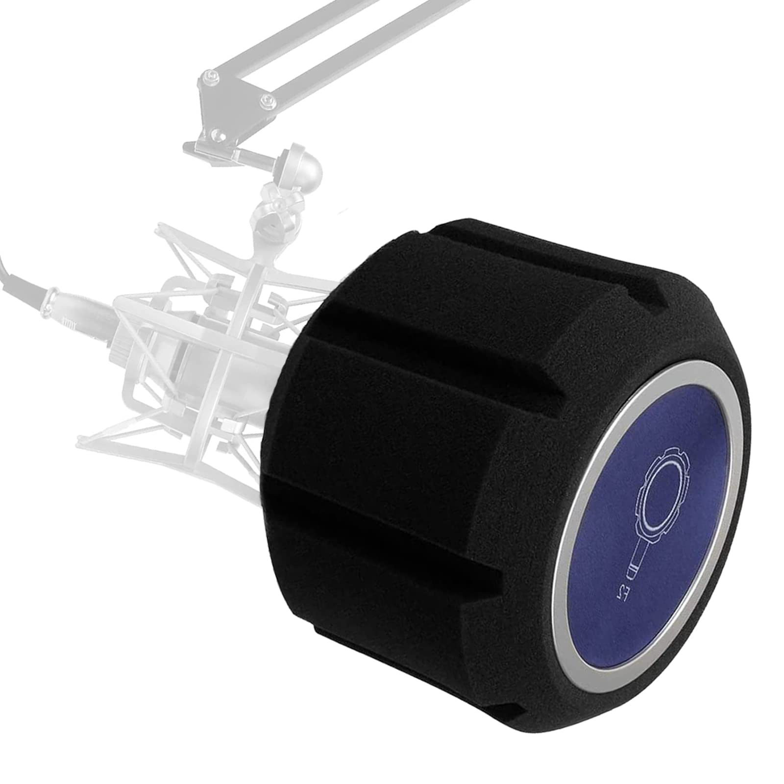 Michear Pop Filter for Microphone Portable Sound Isolation Shield Foam Reflection Filte Mic Windscreens Acoustic Soundproof Foam for Vocal Booth Live Music Recording Studio Equipment