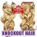 Knockout Hair 20-Inch Fiber Wavy Hair Extensions, 150 Grams, #27HR/86 - Light Strawberry Blonde/Light Blonde Mix