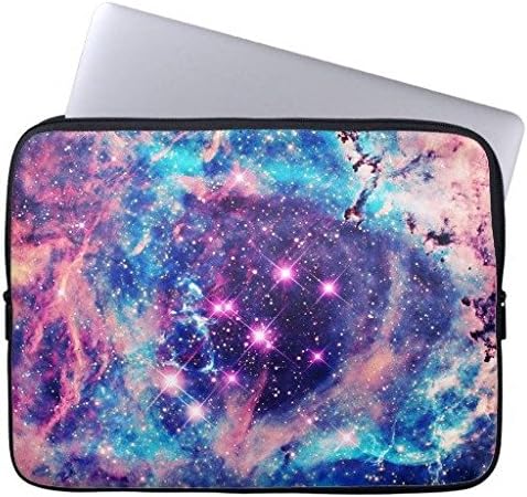 Eratio Trendy Pastel Pink Blue Nebula Girly Stars Galaxy Neoprene Laptop Sleeve 15 Inch Macbook Air Case Macbook Pro Sleeve and 15 Inch Laptop Bag