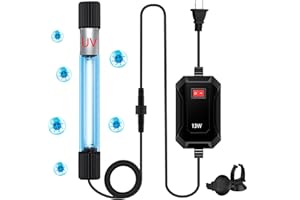 TAISHAN Aquarium Clean Light，13W & 11W & 9 W & 7 W & 5 W & 3 W Algae Removal Light with Timer,Aquarium Water Clean Green Clear Waterproof Clean Light for Fish Tank,Pond,Swimming Pool