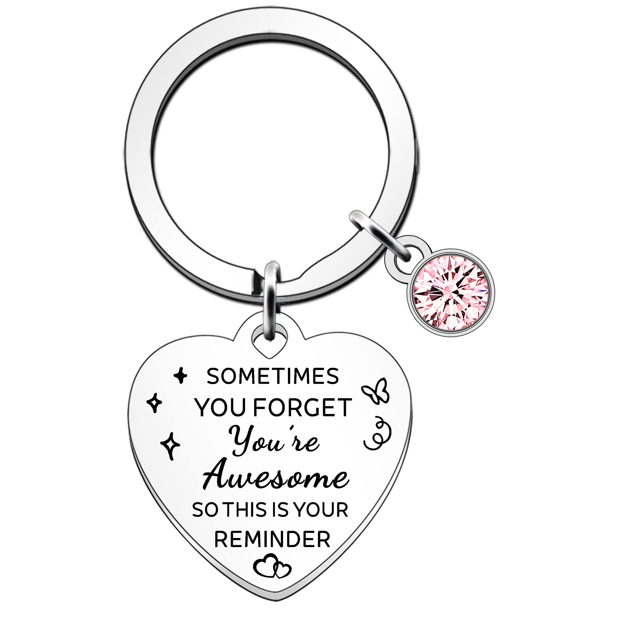 JETTOP Inspirational Gifts for Women Proud of You Gift for Ladies Colleagues Good Luck Gift Keyring Congratulations Gifts Sometimes You Forget That You are Awesome
