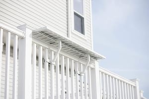 J&C Brands Railing Table Hardware Kit | Easy to Install Bracket Kit Attaches to Most Railings with Vertical Balusters | Customize Your Patio Railing | Table Not Included