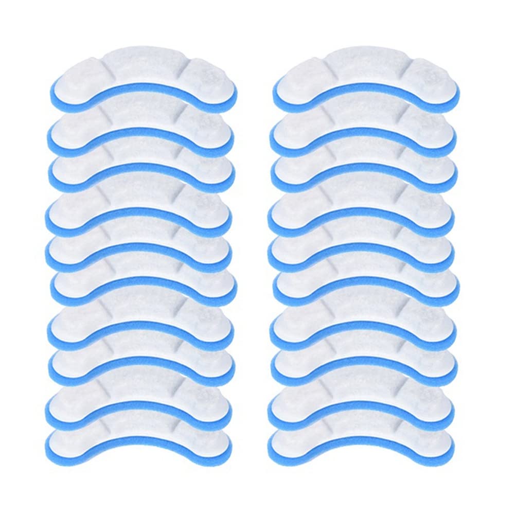 Qarmijaer 20PCS Pet Water Fountain Replacement Filter for WF050/WF060 Activated Carbon Filter for Pet Auto Drinking Feeder Pet