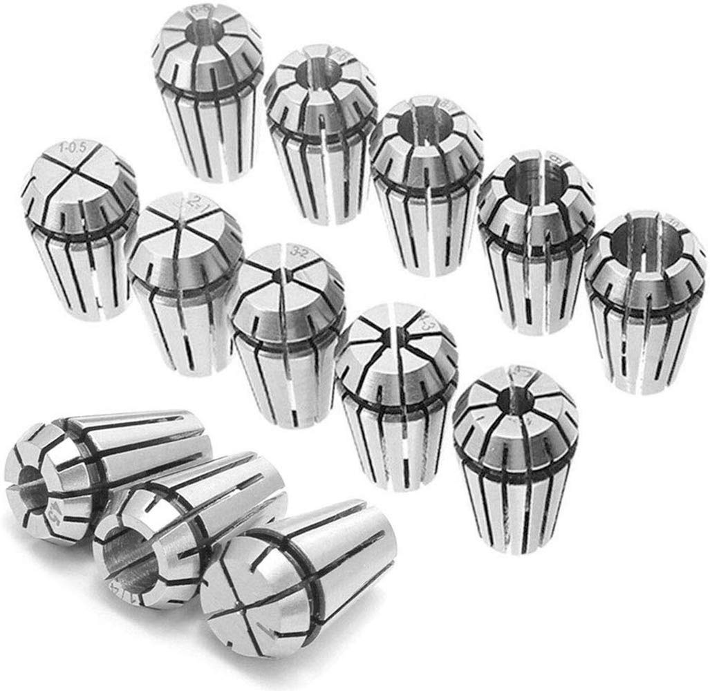 ER20 13PCS Spring Collet Set Collet Chuck Tool Holder for CNC Milling Lathe Tool Engraving Steel 1mm - 13mm