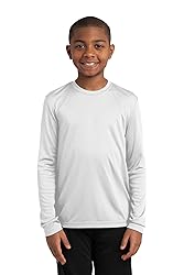 Long Sleeve Tee (YST350LS) White, XL