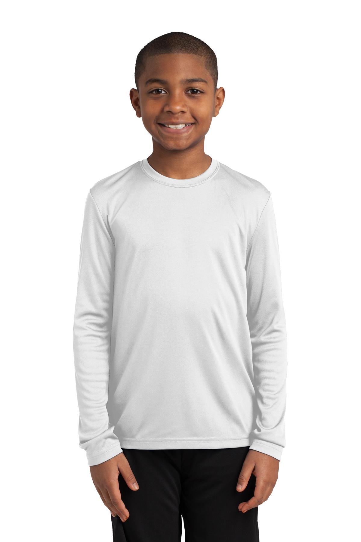 Long Sleeve Tee (YST350LS) White, XL